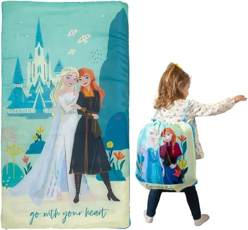 Frozen 2 - Juego de 2 bolsas para dormir y bolsa de dormir y bolsa de dormir para niños, 46 pulgadas de largo x 26 pulgadas de ancho, (producto