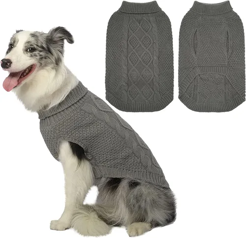 Miniatura 29 de Mihachi Suéteres para Perros Pequeños y Medianos Niña o Niño, Camisa Cálida y Suave para Perros, Abrigo para Perros para Clima Frío con Cuello