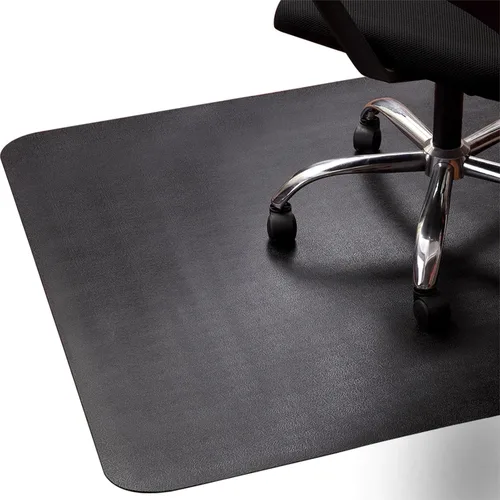 Tapete para silla rodante de oficina para suelo de madera dura y azulejos, negro, antideslizante, no curvo, tapete para silla debajo del escritorio