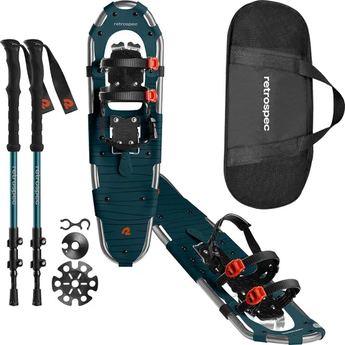 Miniatura 11 de Retrospec Drifter Snowshoes & Trekking Poles Bundle with Adjustable Bindings - Lightweight Aluminum Snow Shoes for Women & Men - All Terrain Hiking