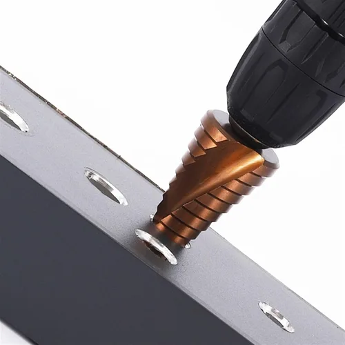 Miniatura 3 de Cobalt Step Drill Bits HSSCO M35 Cone Hex Triangle Shank Metal Drill Bits Tool Set Hole for Stainless Steel 1Pcs(3PCS Set-1)