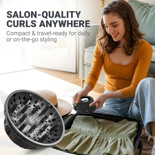 Miniatura 4 de Difusor universal de pelo para secador de pelo, se adapta a todos los secadores de 1.4 a 2.4 pulgadas, accesorio difusor iónico profesional