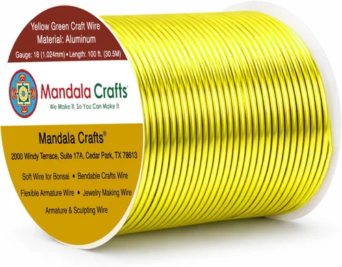 Miniatura 346 de Mandala Crafts - Alambre de aluminio anodizado de 8 calibre para hacer joyas - 9.75 m de alambre flexible negro colorido - Flexible para bonsái