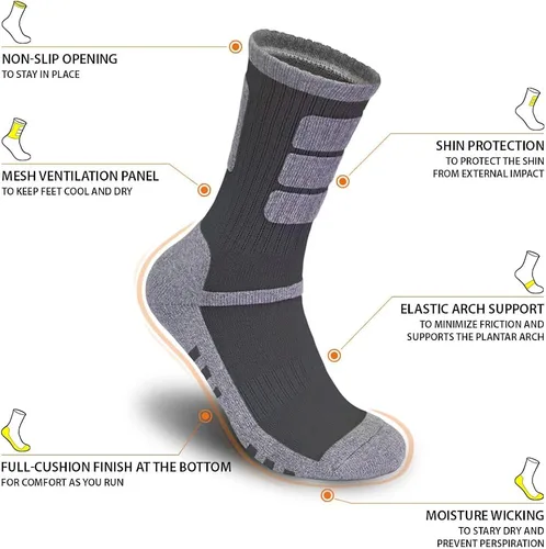 Miniatura 2 de DEARMY Calcetines deportivos de senderismo para mujereshombres los mejores regaloscalcetines deportivos acolchados que absorben la humedad 5 pares