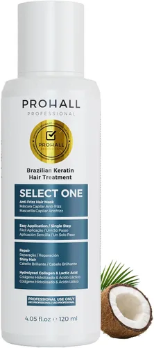 Tratamiento de queratina brasileña Complejo de soplado-PROHALL SELECT ONE 4.05 oz-Tratamiento capilar de queratina sin formaldehído en
