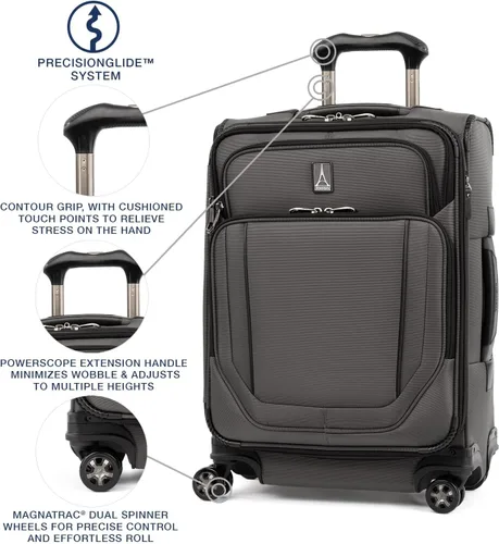 Miniatura 2 de Travelpro Crew Versapack - Maleta giratoria extensible Softside, Gris (Titanium Grey)), 407186305