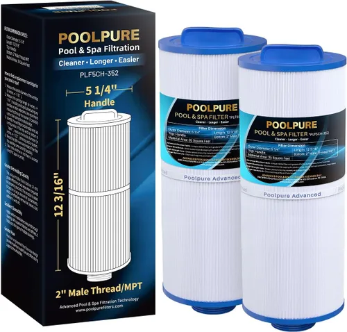 Miniatura 10 de POOLPURE Filtro de spa 5CH-352 que reemplaza a PPM35SC-F2M, Marquis Spa 20042, 20092, 70-0240, 370-0242, 370-0243, Filbur FC-0196, filtro macho de 2