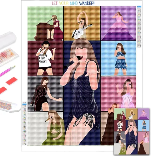 LETISH Pintura de diamante 5D para adultos, kit de pintura de diamantes para bricolaje, arte para pared, decoración del hogar, manualidades (P 15.75