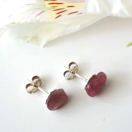 Miniatura 24 de Pendientes de tuerca de cristal de piedra natal aleternativa para mujer y hombre