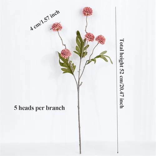 Miniatura 2 de Fake Flowers Dandelion Flower Ball Branch Silk Artificial Flowers Home Wedding Decor Flore Arrangement Accessaries Fake Flores Artificial Flowers