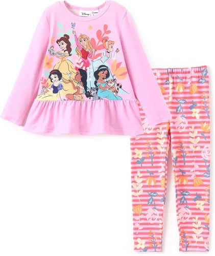 Miniatura 24 de Disney Minnie Mouse - Conjunto de sudadera con manga larga y leggings de princesa Frozen, Marvel para niñas pequeñas, 2 piezas, tallas 2-6 años