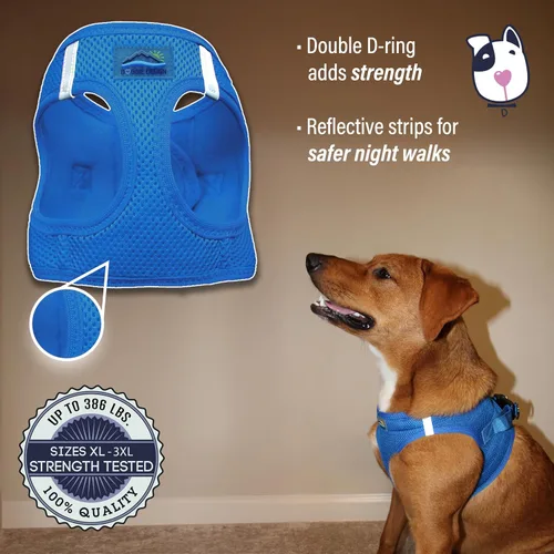 Miniatura 4 de Doggie Design Arnés para perro – Arnés para perro sin estrangulamiento, chaleco para perro, malla de poliéster, arnés para mascotas, diseño simple