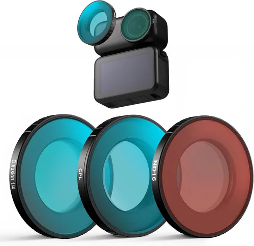 Miniatura 10 de Haoge Filtro de difusión negra de 1/4 para DJI Osmo Nano, filtro de lente de niebla cinematográfica de ensueño, filtro de vidrio óptico HD