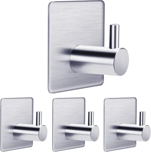 Ganchos adhesivos para colgar toallas, ganchos adhesivos sin taladro, ganchos para toallas para baño, cocina, pared de ducha, ganchos impermeables