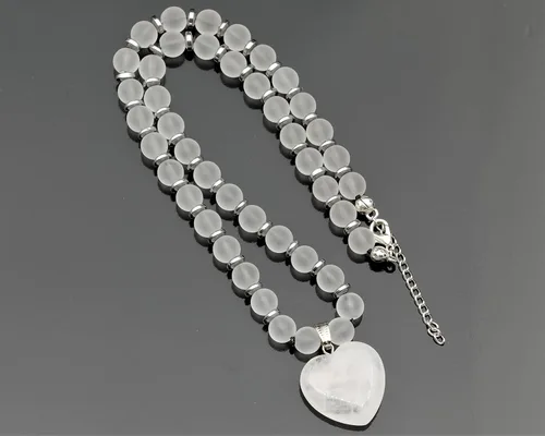 Miniatura 47 de Colgante de corazón de aventurina natural, Collar de cuentas de aventurina genuina, Collar de piedra verde, Collar de piedras preciosas, Cuentas