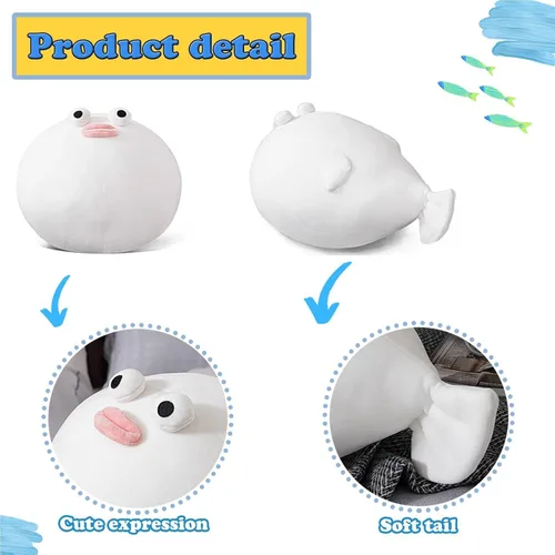 Miniatura 2 de Goylmc Almohada de Peluche de Pez Globo - 15.7 pulgadas Peluche de Animal Relleno de Pez Globo - Cumpleaños para Niñas Niños Adultos