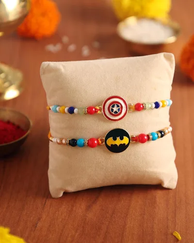 Miniatura 2 de Set of 2 SuperHeros Rakhi for Brother Raksha Bandhan Rakhi for Small Brother Rakhi for Bhaiya Bhabhi Rakhi Thread RNJVA