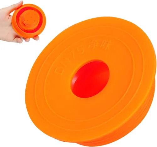 Uonlytech Sellador de tubería de drenaje de silicona a prueba de olores para drenaje de drenaje para lavadora del hogar, inserto de baño, tapón de