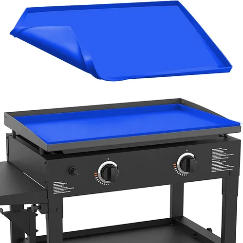 28" Alfombrilla de silicona para parrilla Blackstone de 28 pulgadas, cubierta de parrilla de silicona resistente de grado alimenticio, proteja su