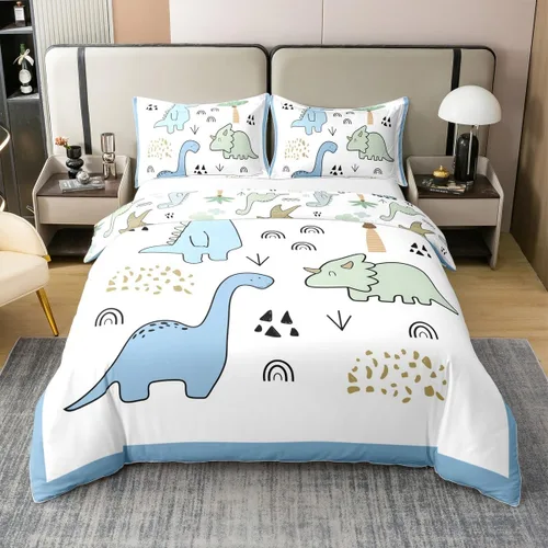 Miniatura 22 de 100% Algodón Natural Acuarela Juego de Ropa de Cama con Diseño Marino para Niños y Niñas, Juego de Cama con Estrella de Mar y Caracol Azul, Juego