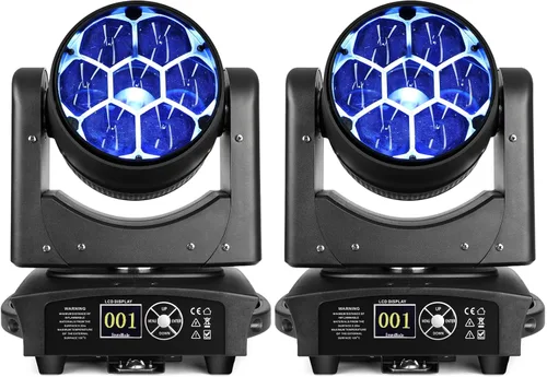 Miniatura 12 de Betopper 7 luces de DJ de cabeza móvil de 40 W con control de punto de punto, haz RGBW/lavado/zoom/CTO efecto ojo de abeja iluminación de escenario