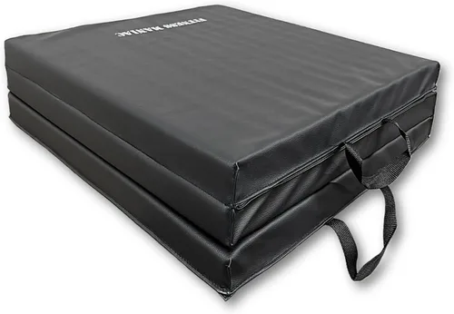 Miniatura 7 de Fitness Maniac Esterilla de gimnasia de panel plegable para gimnasio, yoga, esterilla de tri, color negro, esteras de ejercicio de EE. UU