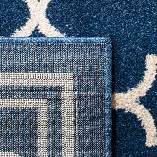 Miniatura 5 de Safavieh Amherst Collection AMT422B - Alfombra para interiores y exteriores, color gris claro y beige Azul marino/beige