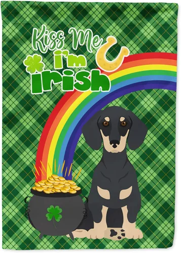Miniatura 139 de Caroline's Treasures WDK4731GF - Bandera decorativa para jardín del día de San Patricio, color negro y tostado, Airedale Terrier, para jardín