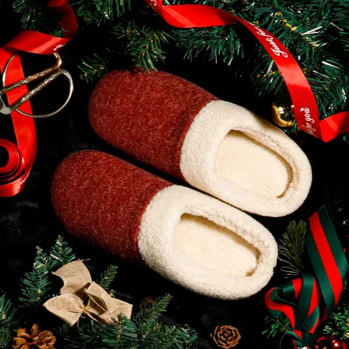 Miniatura 7 de Wishcotton Pantuflas de casa Sherpa con espuma viscoelástica para mujer para interiores y exteriores