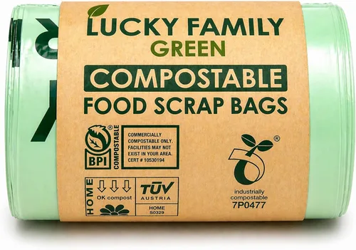 Bolsas de basura compostables para contenedores de compost de cocina, bolsas de compost pequeñas de 1.3 galones para contenedor de encimera, bolsas