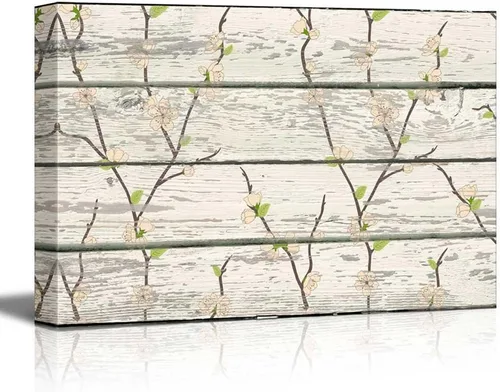 Miniatura 9 de wall26 - Obra de arte con estampado de madera de ciervo en bosque de abedules - Lienzo rústico para pared, arte para el hogar - 16 x 24 pulgadas