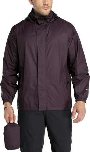 Miniatura 84 de 33,000ft - Chaqueta de lluvia impermeable y plegable para hombre, ligera, con capucha, cortavientos ideal para golf o ciclismo
