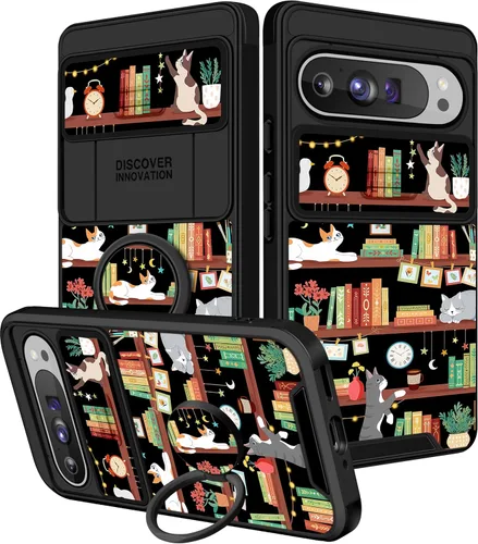 Miniatura 18 de Funermei Funda 2 en 1 para Google Pixel 7 Pro para mujeres, funda de teléfono de girasol lindo para niñas, diseño de flores florales femeninas