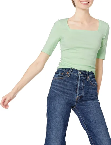 Miniatura 47 de Amazon Essentials - Camiseta de manga corta y cuello cuadrado para mujer