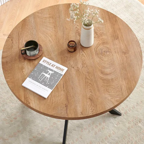 Miniatura 9 de Homedot Juego de mesa de comedor para 2, mesa de cocina de 3 piezas, juego de sillas de comedor redondas y negras para espacios pequeños, juego