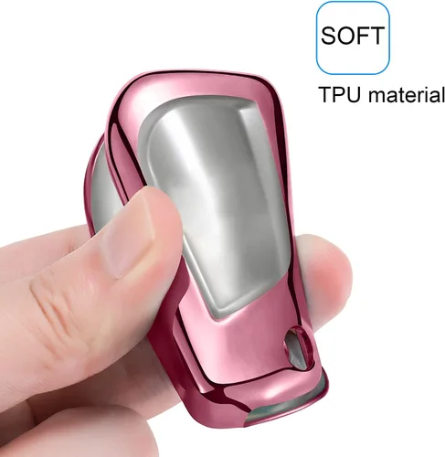 Miniatura 4 de QBUC Funda para llavero Toyota compatible con Toyota Fortuner Tundra Camry RAV4 Highlander Corolla Smart Key Sliver