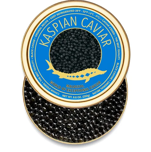 𝐁𝐄𝐒𝐓𝐒𝐄𝐋𝐋𝐄𝐑 Premium Caviar de Esturión Siberiano Real Negro - 100 g - (3.5 oz) - Clásico Esturión Malossol Esturión Negro Roe - [NOVIEMBRE 2025]