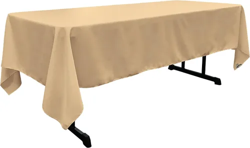 Miniatura 89 de LA Linen Mantel rectangular lavable de popelín de poliéster, resistente a las manchas y a las arrugas, cubierta de mesa 60x84, mantel de tela