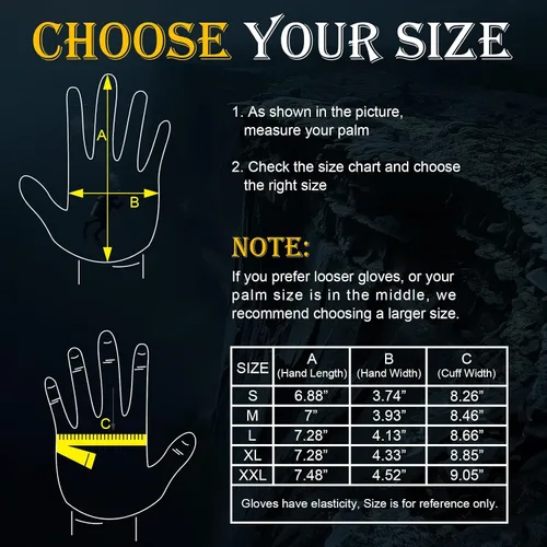 Miniatura 5 de nitescuba Aquanic - Guantes de neopreno de 0.118 pulgadas (0.118 in), guantes de invierno cálidos con correa ajustable para la cintura para pesca
