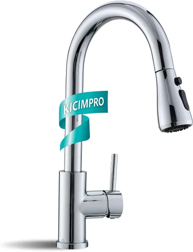 Miniatura 14 de Kicimpro Grifo de cocina sin contacto con pulverizador desplegable de níquel cepillado, grifo de cocina sin contacto con sensor de movimiento