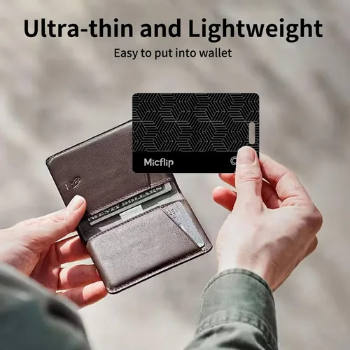 Miniatura 3 de Tarjeta de seguimiento de cartera [certificado Apple MFi] (iOS y Android), tarjeta de seguimiento Bluetooth, tarjeta de seguimiento inteligente