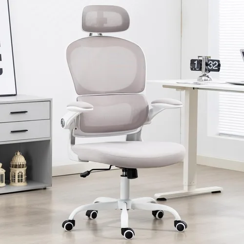 Miniatura 9 de Yilaywain - Silla ergonómica de oficina, silla de escritorio para oficina en casa con reposacabezas ajustable, silla de computadora de respaldo alto