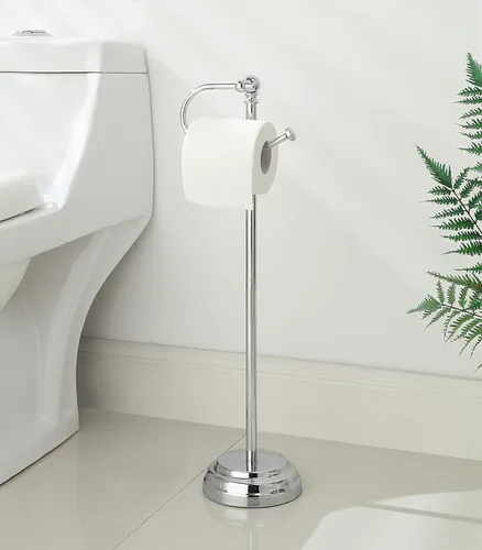 Miniatura 2 de Soporte para rollos de papel higiénico SunnyPoint clásico para baño de pie libre cromado