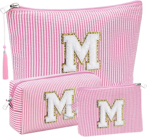 Miniatura 15 de Regalos Iniciales Bolsitas de Cosméticos de Viaje Juegos para Cartera, 3pcs Bolsitas Stoney Clover Dupes Bolsa de Maquillaje, Juego de Bolsas