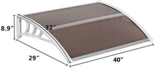 Miniatura 2 de Toldo para ventana de 40 x 30 pulgadas, para puerta delantera, patio, exterior