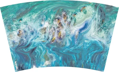 Miniatura 2 de Tervis Teal Splash - Vaso aislado de doble pared hecho en Estados Unidos mantiene las bebidas frías y calientes, 16 onzas, clásico