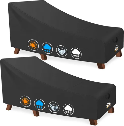 Miniatura 9 de Zettum Funda para silla de salón al aire libre, impermeable, 600D, resistente a la decoloración, fundas de asiento al aire libre para silla