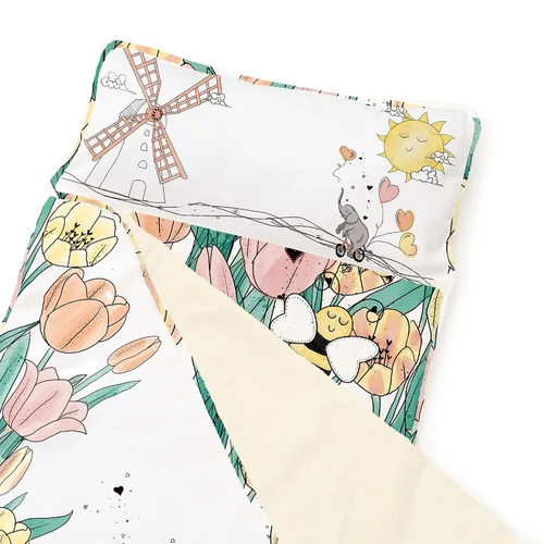 Miniatura 7 de JumpOff Jo Colchoneta de siesta extra larga para niños - Cómoda colchoneta de descanso para niños con almohada extraíble y manta ultra suave