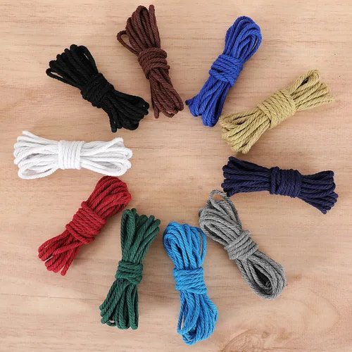 Miniatura 5 de Cordón de macramé de 0.118 in x 328 yardas Cuerda de macramé 100% algodón natural Cuerda de algodón trenzado de 4 hebras para manualidades, Gris