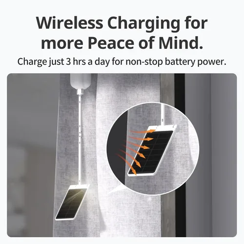 Miniatura 2 de SwitchBot Cargador de panel solar para cortina 3 - Mejora de rendimiento, fácil de usar, admite carga con poca luz, panel solar inteligente